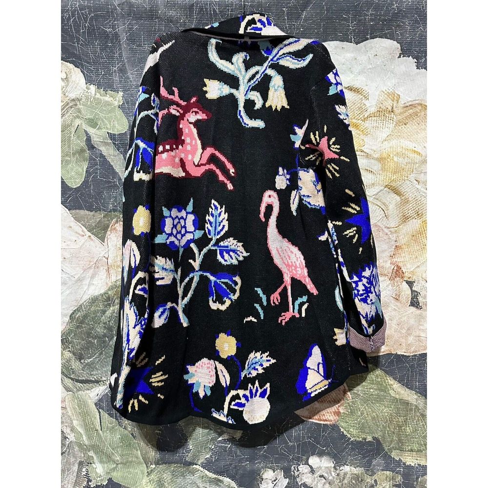New By Anthropologie Printed Sweater Jacket size Medium - Picture 8 of 8
